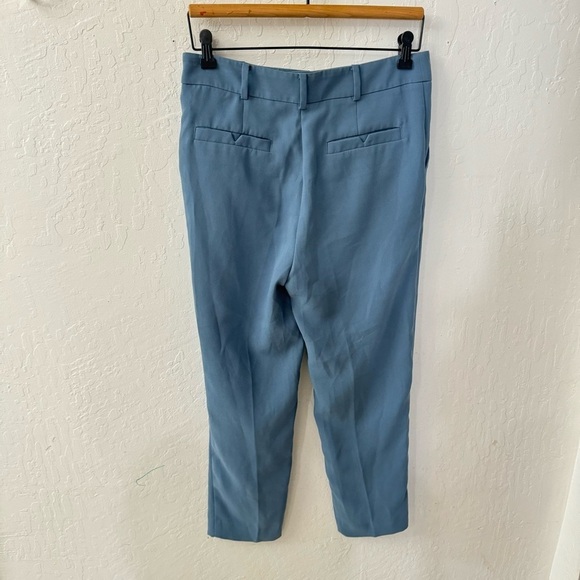 Anthropologie Sasha Button Fly Tapered Trousers Iris Blue 4 - Picture 4 of 9